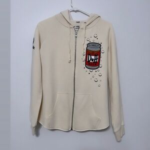The Simpsons Universal Duff beer jacket, light beige/cream, small